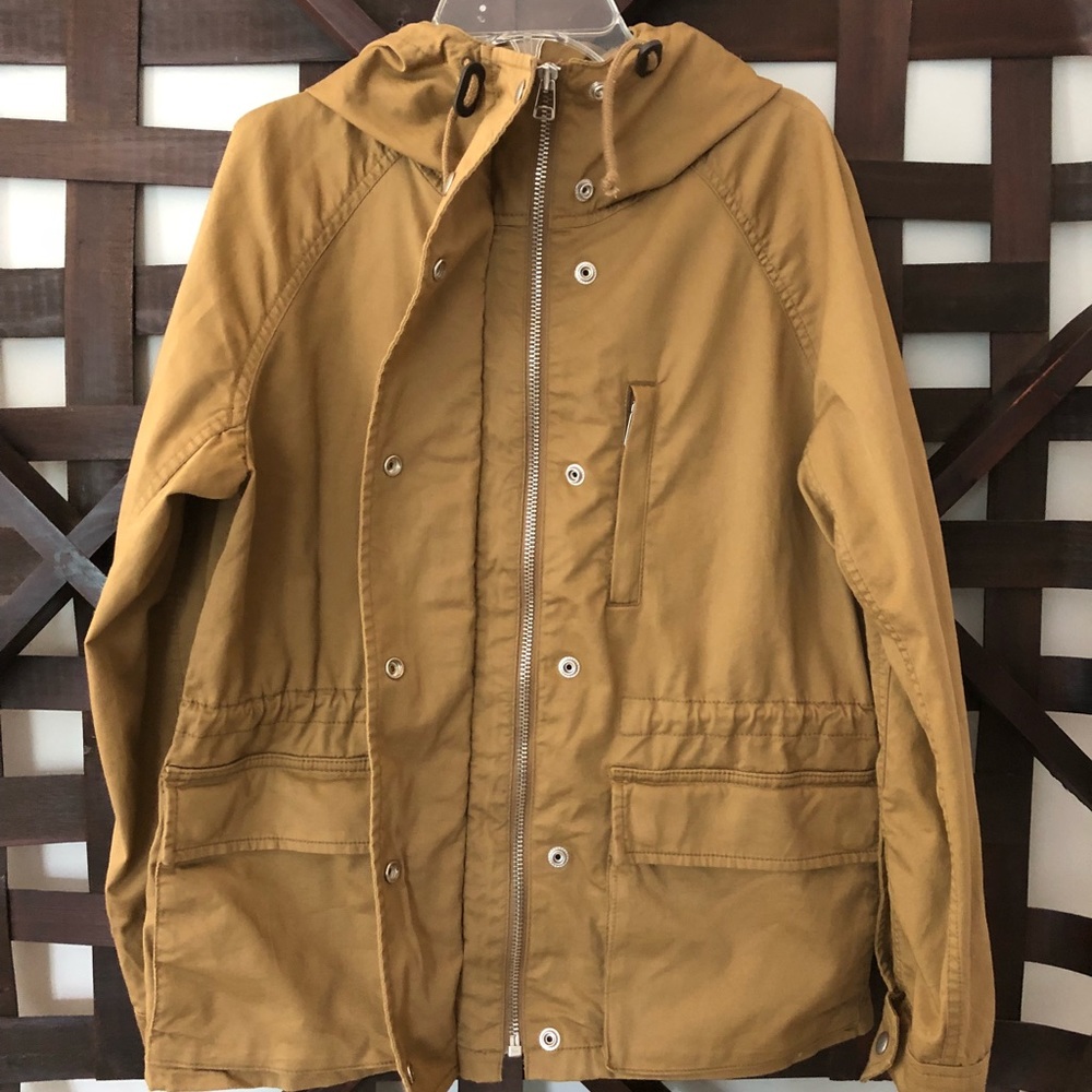 Gap Tan Field Jacket with Hood Size Small - Picture 4 of 6